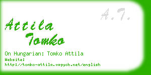 attila tomko business card